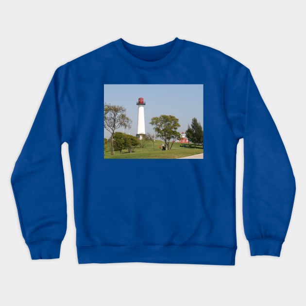 Guiding Lights: Long Beach Lighthouse Serenity Crewneck Sweatshirt by Christine aka stine1